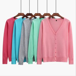 Women Clothes Wool Knit Coat V-neck Sweater Thin Plus Size Blouse Knitted Solid Casual Air Condition Cardigan Knitwear Outwear Tops B6480