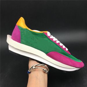 Wholesale pink waffles resale online - Hot Sale LDV Waffle Green Pink Yellow Man Athletic Designer Shoes Lightweight Mesh Breathable Fashion Sport Sneakers Ship With Box