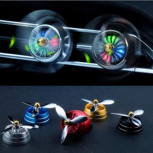 Car Air Freshener Conditioner Outlet Vent Clip Mini Fan 3 Leaves Aircraft Plane Head Air Perfume Fragrance Alloy Inner Aromatherapy