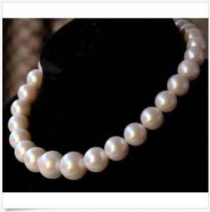 Hot 13-15mm Naturalne South Sea White Pearl Necklace 18 