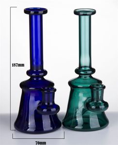 Rökning Glas Vattenrör 14mm Joint Color Bong Pyrex Bowl Perc Heady Wax Oil Rigs Bubbler Hookahs Bägare Filters 937