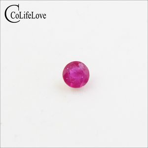 4mm okrągły naturalny rubin luźny kamień na ślub pierścień zaręczynowy hurtownie Afryka Ruby Gemstone Jewelry DIY