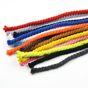 18 Färger Välj 8mm Twisted Cotton Cords String DIY Craft Dekoration Rope Tråd Bomullstråle För Bag Drawstring Belt Hat CD27a