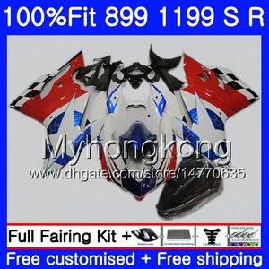 Ducati 899 1199 S R Panigale Blue Stars Red 12 13 14 15 16 325hm.17 899R 1199R 899S 1199S 2012 2013 2015 2015 2015 2016 OEMフェアリング