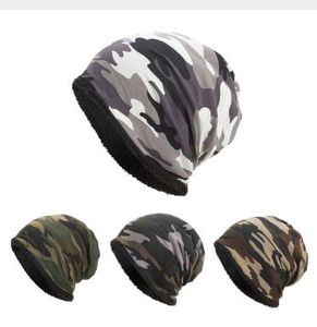 Inverno quente chapéu quente solto camuflagem crochê inverno esqui caminhadas chapéu gorras chapéu D141