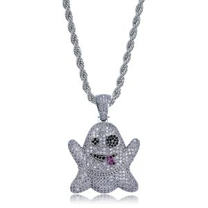 Fashion-Designer Pendant Necklace Fashion Mens Hip Hop Necklace Jewelry Iced Out Wacky Ghost Pendant Necklaces