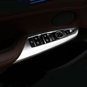 Car Styling Sticker Inner Door Window Glass Lifter panel Switch Button Cover Trim For BMW X3 X4 F25 F26 Auto Accessories 2014-2017 4pcs