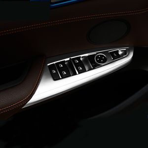 Car Styling Adesivo Interno Porta Finestra Vetro Sollevatore Pannello Interruttore Pulsante Copertura Trim Per BMW X3 X4 F25 F26 Accessori Auto 2014-2017 4 pezzi