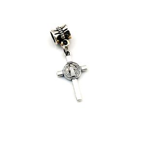 150 sztuk Benedykt Medal Cross Crucyfix Dangle Charm Wisiorek Do Biżuterii Making Bransoletka Naszyjnik Ustalenia 13x34mm A-569A