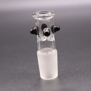 Svart glasskåltratt glider bongs vattenpipa tillbehör tobaksrökning manliga skålar hårt vatten rör bong