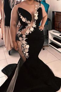 2020 South African Black Girl Prom Dresses Mermaid Jewel Dekolt Bez Rękawów Wakacje Party Suknie Plus Size Custom