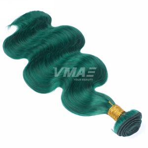Vmae Pure Color Green Brazilian Virgin人間の髪濃度天然人間の髪の体波美人女性の髪の延長送料無料