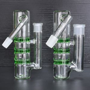 Ash Catcher 14.4mm 18.8mm triplo três vidro ashcatcher borbulhador cor diferente qualidade dab rig bongos de vidro dab rig bongos de água