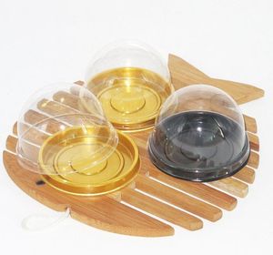 Round Pastry Packing Cake Boxes with Lid Plastic Boxes Yolk Clear Cake Packaging Festivel Party Supplies SN451