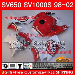 Corpo Para SUZUKI SV650S SV400S SV1000S 98 99 00 01 02 26HC.0 SV 650S 400S 1000S SV650 SV400 S 1998 1999 2000 2001 2002 Carenagem Lucky Strike