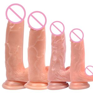 Female Masturbation Gay Sex Toys for Woman Super Larger Penis Transparent Crystal Simulation Dildo Vaginal Massager Big Dildo Y200410