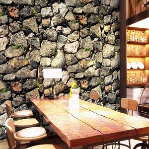 Stone Brick 3D Wallpaper Living Room Background Wall Waterproof PVC Vinyl Wall Paper Roll Rustic Faux Stone Wallpaper Home Decor