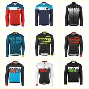 2019 SCOTT team Cycling long Sleeves jersey New men summer breathable racing bicycle clothing Quick drying U91031