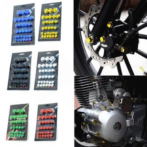 30PCS skruvkåpor Motorcykeltillbehör Elektropläterad dekorativt skruvlock Direkt passform för motorc ATV Yamaha
