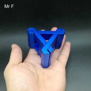 Wholesale triangles puzzle resale online - Collection Blue Triangle Aluminium Alloy Metal D Puzzle Lock Cast Metal Puzzle Recreational Mind Game Toy