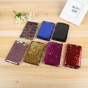 Girls Creative Mermaid Magic Sequins Notebook Travel Journal Reversible Glitter Sequin Office Notepads School Diary Stationery Gift A6