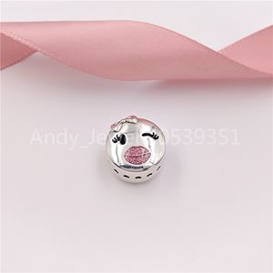 Andy Jewel Authentic 925 Sterling Silver Beads Giocoso Wink Charm Charms Adatto a bracciali gioielli stile Pandora europeo Collana 797028EN161