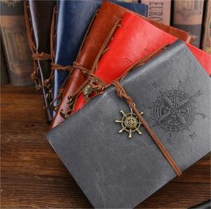 Compass Bandageds Retros Notepad Loose Leafs Small Notebooks Kraft Paper Rich Color Notebook School Supplies 5 6lq E2