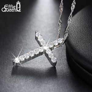 Fashion-ueen Cross Pendant Necklace Silver Chain for Women's Clothing & Accessories Crystal Necklace Fashion Jewelry Gift WN56