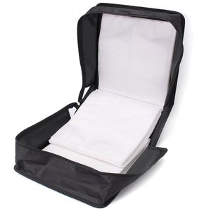 Portafoglio portatile all'ingrosso Custodia per custodia Organizer Prodotti multimediali Accessori per scatola di immagazzinaggio di dischi in pelle PU nera