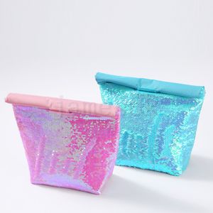 4 types of environmental protection sequins bag for lunch food handbag aluminium film insulated lunch bag for outdoor picnic dc860