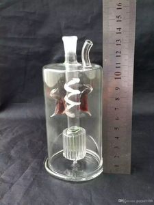 Accessori per bong in vetro con narghilè a doppio uccello ﾠ, pipe per fumatori in vetro colorato mini multi-colori Hand Pipes Best Spoon glas