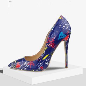 New colorful high heel women dress shoes fashion sexy party evetn designer shoes for women Plus size women shoes 35-42