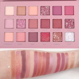 Nova maquiagem 18 cores enfrentam paleta de beleza shimmer sombra olho fosco pressionado pó de qualidade superior 3 pçs / lote