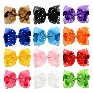 8-calowe kolory Cukierki Jojo Siwa Baby Hair Bow Rainbow Gilding Wiertarka jednorożca Drukowane Design Girls