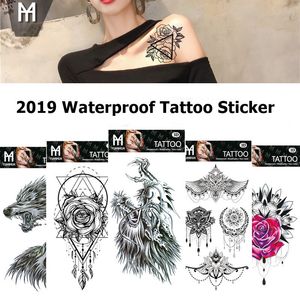 Waterproof Temporary Tattoo Stickers Totem Flower Fake Tattoo Flash Tattoo Body Art Hand Foot for Girl Women Men