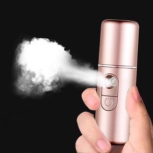 USB Rechargable Mini Facial Steamer Nano Facial Mist Sprayer Cool Face Spray Steamer Travel Fuktig hudvård