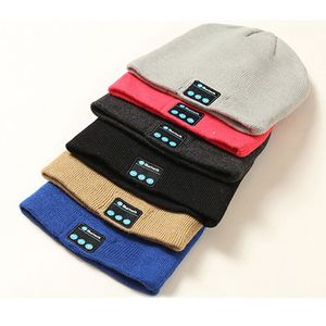 Bluetooth Muzyka Beanie Hat Bezprzewodowy Smart Cap Zestaw Słuchawkowy Słuchawki Mikrofon Mikrofon Zestaw Głośnomówiący Muzyka Kapelusz Earflap Hat EEO329