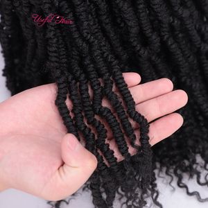 24 fili BOMB TWIST Ombre Nubian Twist Hair black marley Extensions Sintetico giamaicano Bounce Fluffy Bomb Twist Crochet Trecce per passione