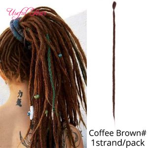 Dread Lock Hair Synthetic Handmade Dreadlocks Hair Extensions Crochet Braiding African Hairstyle Women Colorful Dread Braided Synthetic