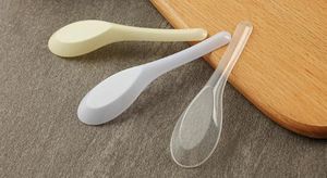 High quality Soup Spoons White Plastic Spoon Outdoor Disposable Spoons Dining Food Spoons