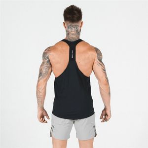Strand Ärmlös Gym Tank Män Running Shirt Sommar Vest Andas Muscle Mens Tank Tops Workout Fitness T-shirt Sportskjorta