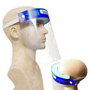 Safety Faceshield Transparent Full Face Cover Protective Film Tool Anti-fog Face Shield Designer Masks 300pcs RRA3041