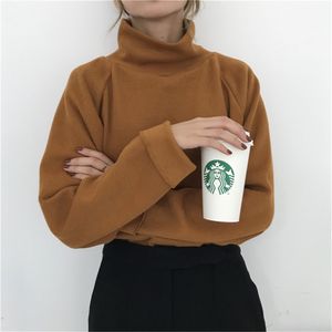 2019 neue Frauen Casual Lose Pullover Herbst Winter Rollkragen Gestrickte Jumper Lange Batwing Hülse Gehäkelte Pullover Streetwear