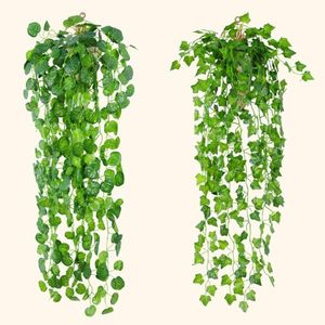 4 Styles Hanging Vine Leaves Artificial Greenery Artificial Plants Leaves Garland Home Garden Wedding Decorations Wall Decor