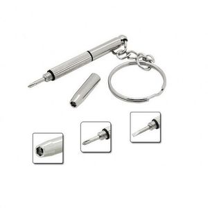 MINI 3IN1 KEYCHAIN ​​SCREWRIVER KIT GYEGLASS SUNGLASS Glasögon Titta på reparationsverktygssats med nyckelringskruvmejselverktyg Destornillador de anteojos