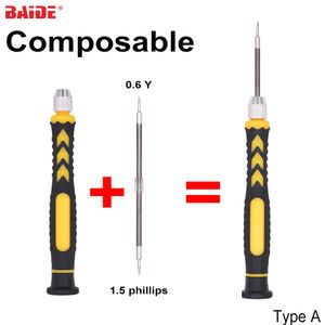 High Quality S2 2 in 1 Combination Screw driver 0.8 1.2 Star Pentalobe 1.5 Phillips 0.6y Screwdriver for iPhone ipad Repair tools