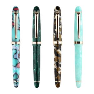 Wholesale smooth fountain pen for sale - Group buy Anti Slip Fountain Pen Gold Plated Nib Resin Writing Adult Gift Student Smooth Office Stationery