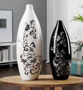 Vaso europeu decoração ornamentos criativo arranjo de flores simples artesanato em cerâmica sala de estar varanda gabinete decoração de casa