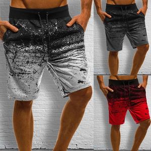 Calções de impressão de moda dos homens Novo verão Casual Slim Fit Jogadores Elásticos Calções Treinamentos de Fitness Runing Academias Calções M-3XL