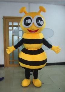 Halloween Big Eyes Bee Mascot Costume de Alta Qualidade Dos Desenhos Animados Bumblebee Anime personagem de natal Trajes de Festa de Carnaval de Natal